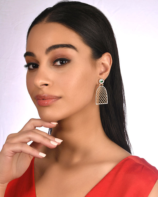 Diamond and Emerald earrings